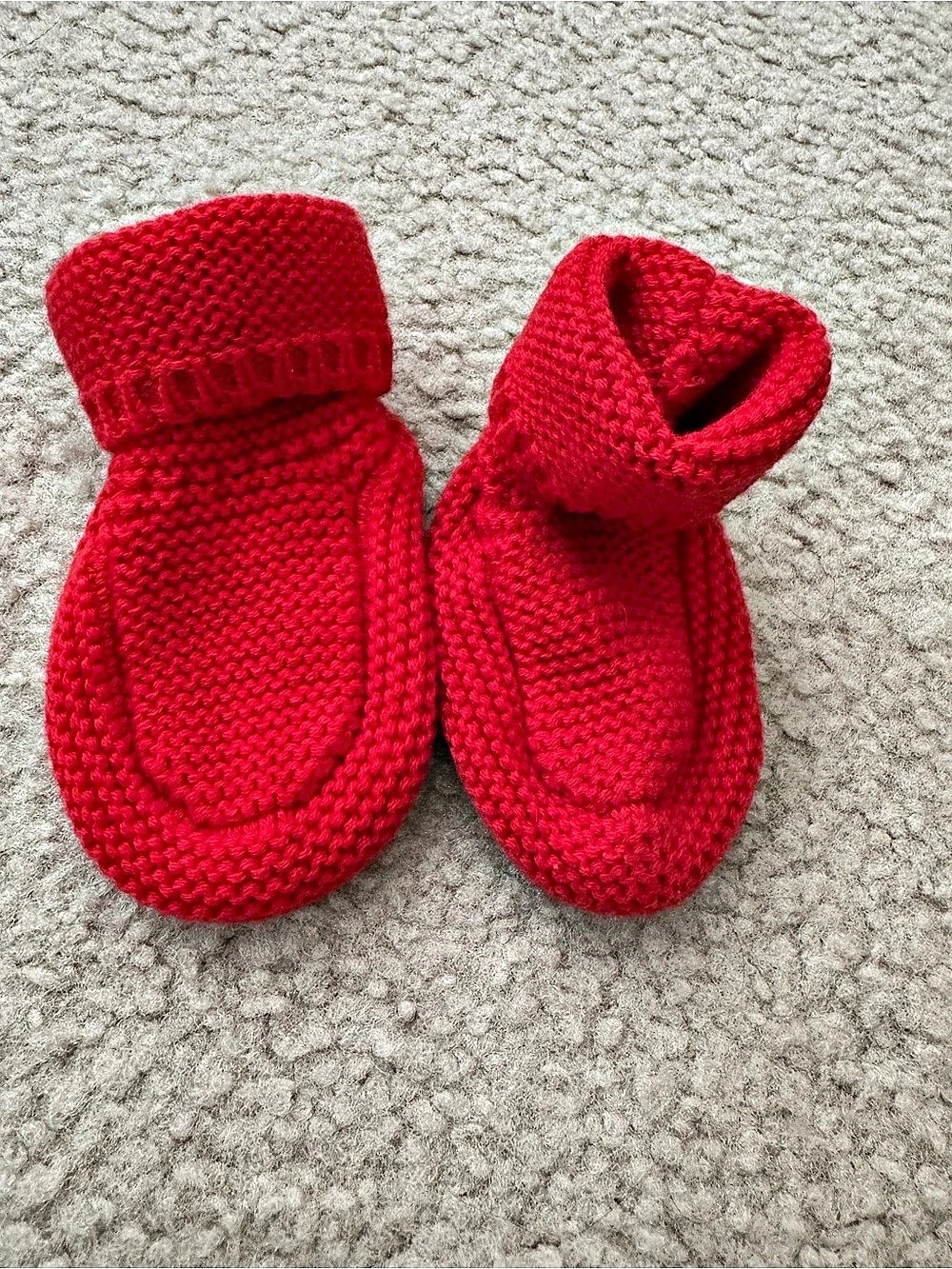 Hannah Andersson Red Knit Slippers